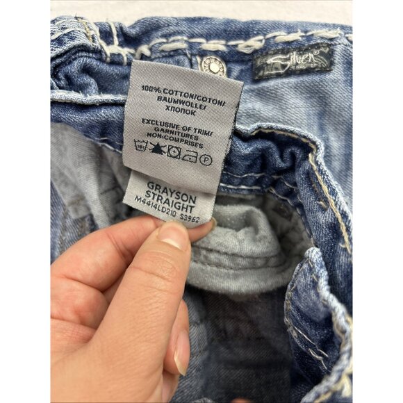 Silver Jeans Men 32 x 32 Grayson Light Blue Straight Leg Stretch Denim - Picture 13 of 13